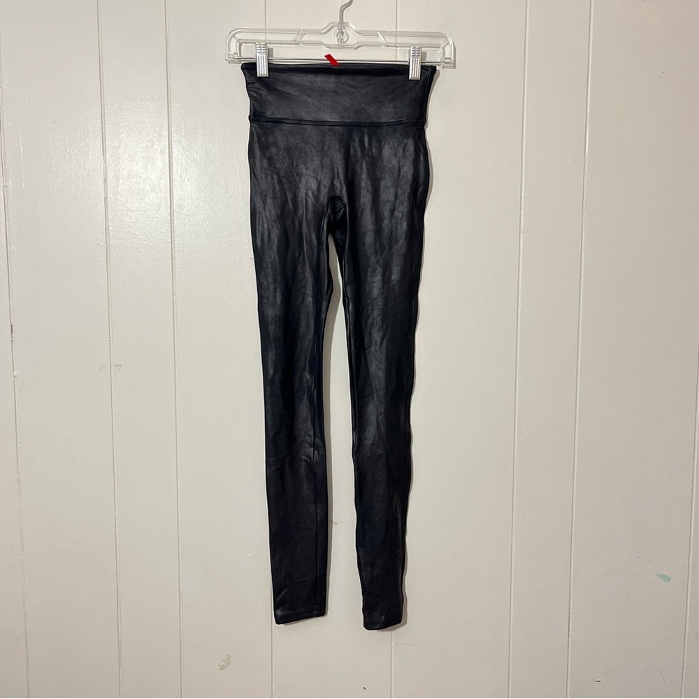 SPANX Faux Leather Black Leggings Women’s Black Size XS